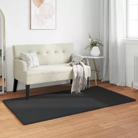    Mű Nyúl Szőr Szőnyeg Olite Fekete 60 x 110 cm Poliészter