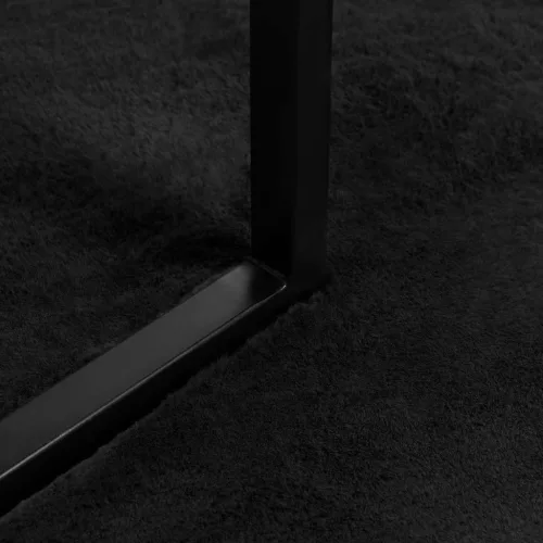  Mű Nyúl Szőr Szőnyeg Olite Fekete 60 x 110 cm Poliészter