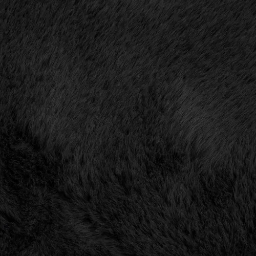  Mű Nyúl Szőr Szőnyeg Olite Fekete 60 x 110 cm Poliészter