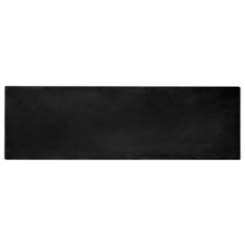  Mű Nyúl Szőr Szőnyeg Fekete 80 x 250 cm Poliészter