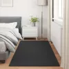  Mű Nyúl Szőr Szőnyeg Olite Fekete 100 x 200 cm Poliészter