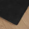  Mű Nyúl Szőr Szőnyeg Fekete 120 x 170 cm Poliészter