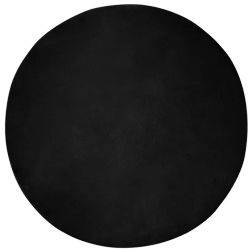  Mű Nyúl Szőr Szőnyeg Olite Fekete Ø 80 cm Poliészter