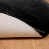  Mű Nyúl Szőr Szőnyeg Olite Fekete Ø 80 cm Poliészter
