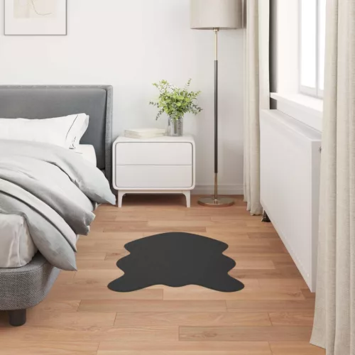  Mű Nyúl Szőr Szőnyeg Olite Fekete 50 x 80 cm Poliészter