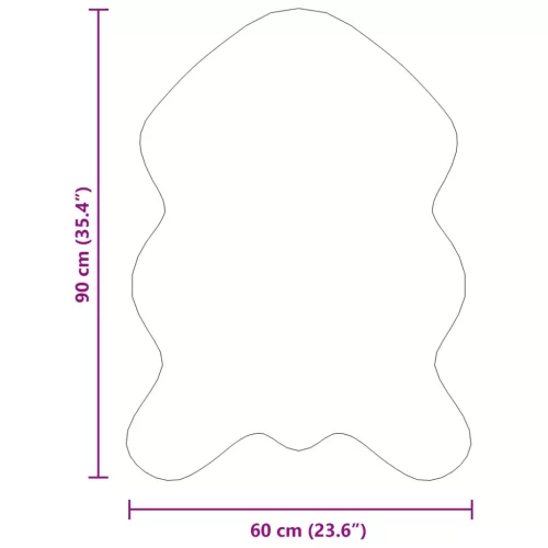  Mű Nyúl Szőr Szőnyeg Olite Fekete 60 x 90 cm Poliészter