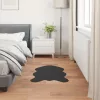  Mű Nyúl Szőr Szőnyeg Olite Fekete 80 x 120 cm Poliészter