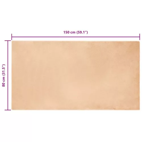  Mű Nyúl Szőr Szőnyeg Tópszínű 80 x 150 cm Poliészter