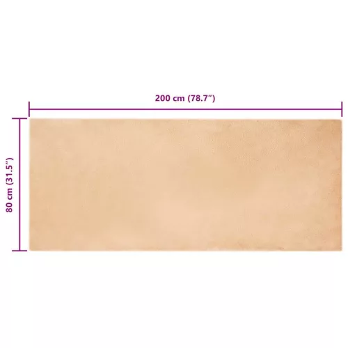  Mű Nyúl Szőr Szőnyeg Tópszínű 80 x 200 cm Poliészter