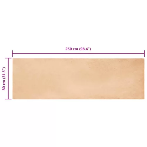  Mű Nyúl Szőr Szőnyeg Tópszínű 80 x 250 cm Poliészter