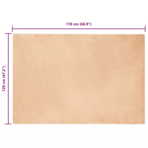  Mű Nyúl Szőr Szőnyeg Tópszínű 120 x 170 cm Poliészter