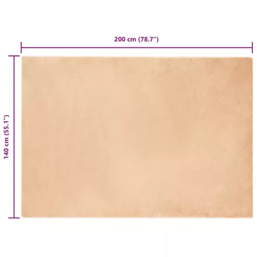  Mű Nyúl Szőr Szőnyeg Tópszínű 140 x 200 cm Poliészter