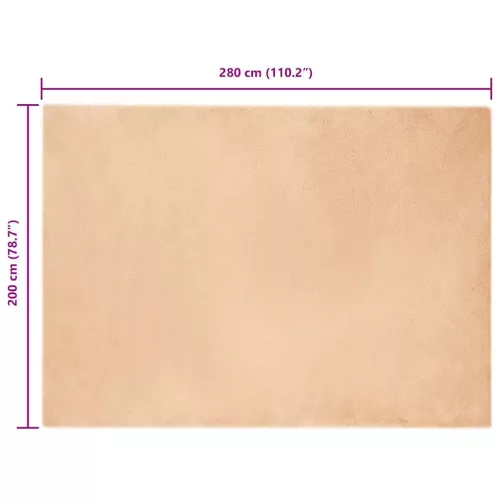  Mű Nyúl Szőr Szőnyeg Tópszínű 200 x 280 cm Poliészter