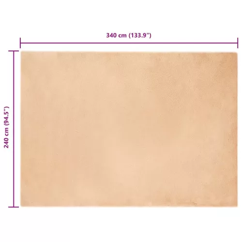  Mű Nyúl Szőr Szőnyeg Tópszínű 240 x 340 cm Poliészter