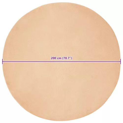  Mű Nyúl Szőr Szőnyeg Tópszínű Ø 200 cm Poliészter