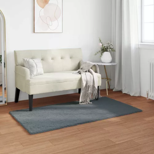 Mű Nyúl Szőr Szőnyeg Olite Antracit 60 x 110 cm Poliészter