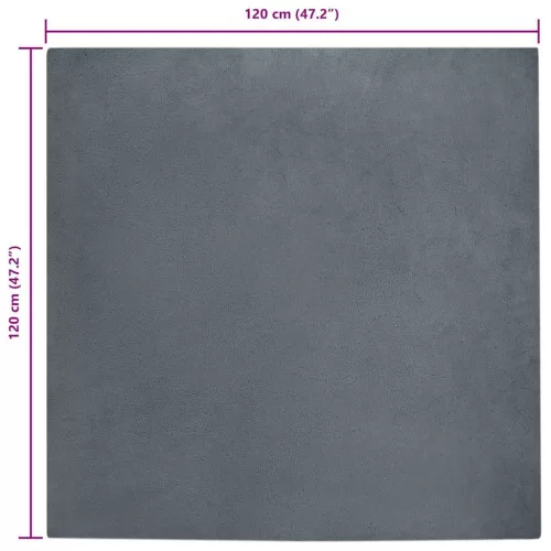  Mű Nyúl Szőr Szőnyeg Antracit 120 x 120 cm Poliészter