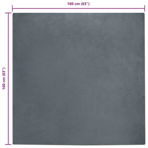  Mű Nyúl Szőr Szőnyeg Antracit 160 x 160 cm Poliészter