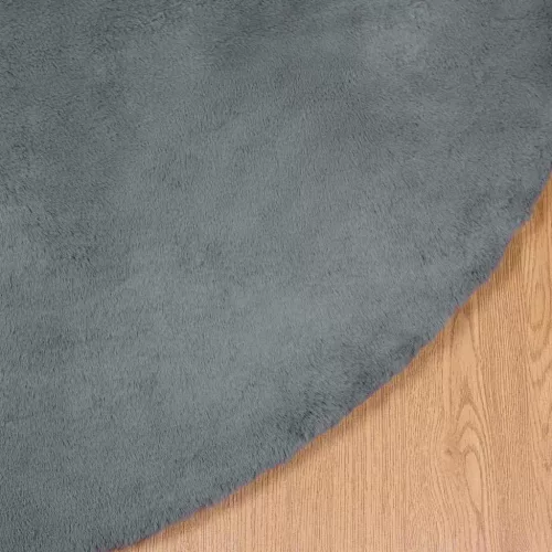  Mű Nyúl Szőr Szőnyeg Antracit Ø 200 cm Poliészter