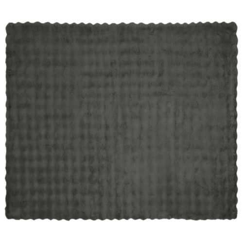  Műnyúl szőrmés takaró Sötétszürke 240 x 270 cm Poliészter