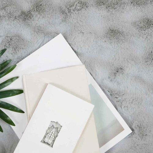  Műnyúl szőrmés takaró 4 pcs Szürke 130 x 150 cm Poliészter