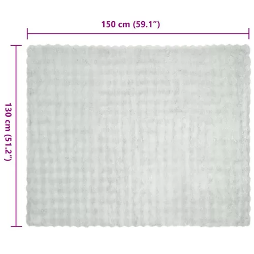  Műnyúl szőrmés takaró 4 pcs Szürke 130 x 150 cm Poliészter