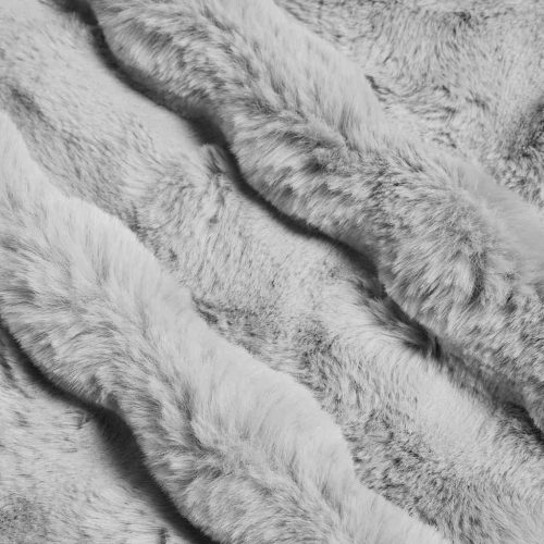  Műnyúl szőrmés takaró 4 pcs Szürke 150 x 220 cm Poliészter