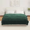  Műnyúl szőrmés takaró Sötétzöld 150 x 220 cm Poliészter