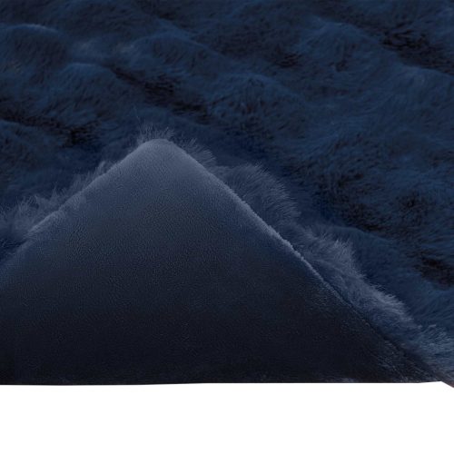  Műnyúl szőrmés takaró Tengerkék 150 x 220 cm Poliészter