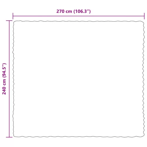  Műnyúl szőrmés takaró Tengerkék 240 x 270 cm Poliészter