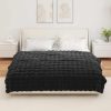  Műnyúl szőrmés takaró Fekete 150 x 220 cm Poliészter