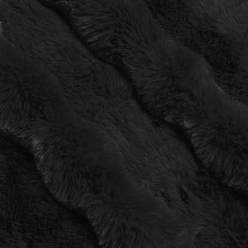  Műnyúl szőrmés takaró 4 pcs Fekete 130 x 150 cm Poliészter