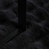  Műnyúl szőrmés takaró 4 pcs Fekete 150 x 220 cm Poliészter