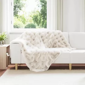  Műnyúl szőrmés takaró Fehér 130 x 150 cm Poliészter