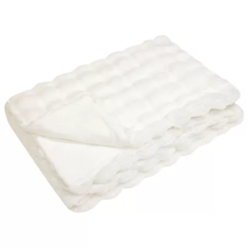  Műnyúl szőrmés takaró Fehér 150 x 220 cm Poliészter