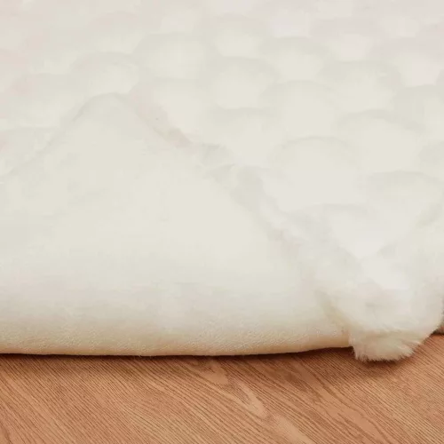  Műnyúl szőrmés takaró 4 pcs Fehér 150 x 220 cm Poliészter