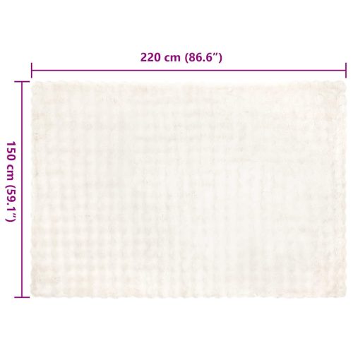  Műnyúl szőrmés takaró 4 pcs Fehér 150 x 220 cm Poliészter