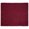  Műnyúl szőrmés takaró Bordeaux piros 220 x 240 cm Poliészter