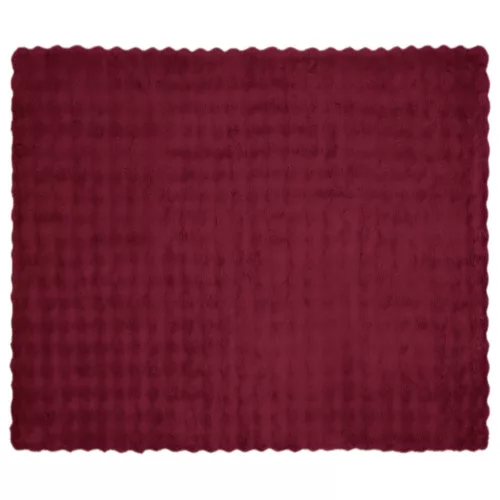  Műnyúl szőrmés takaró Bordeaux piros 220 x 240 cm Poliészter