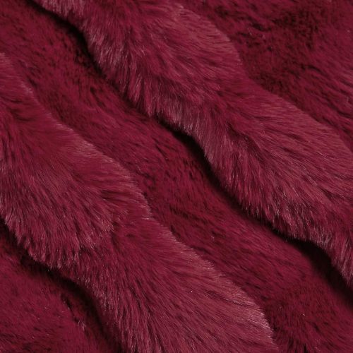  Műnyúl szőrmés takaró 4 pcs Bordeaux piros 240 x 270 cm
