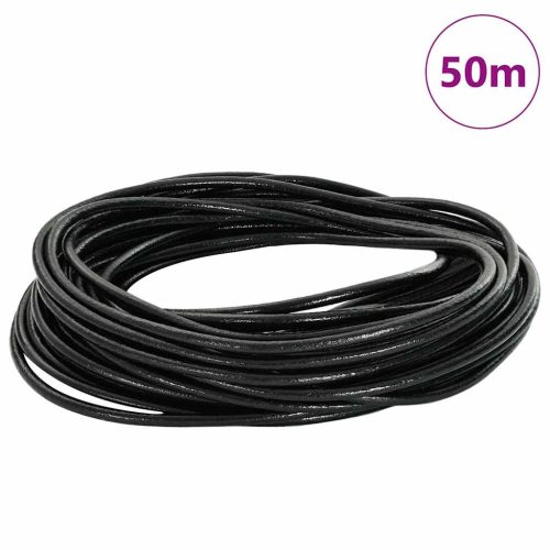  Bőr zsinór Fekete Ø3 mm x 50 m Bőr