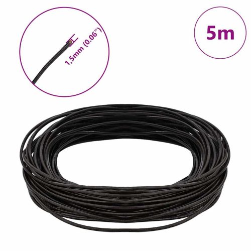  Bőr zsinór Sötét Barna Ø1,5 mm x 5 m Bőr