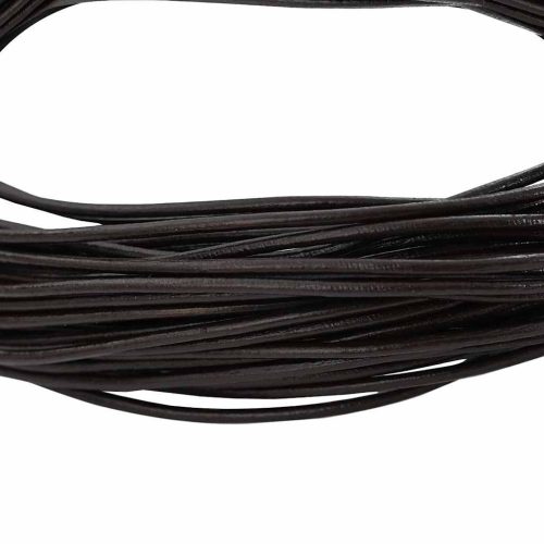 Bőr zsinór Sötét Barna Ø1,5 mm x 50 m Bőr