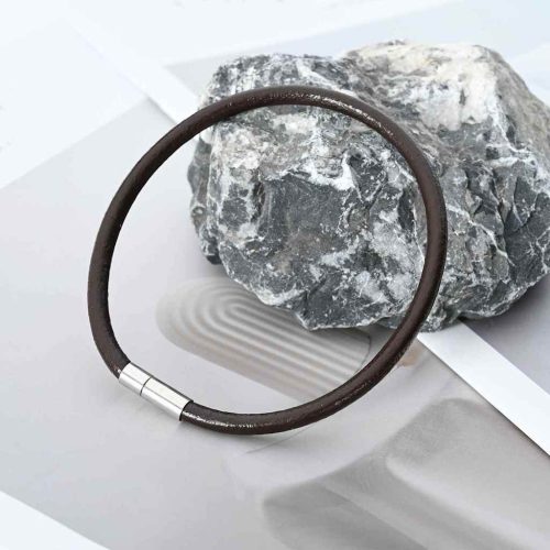  Bőr zsinór Sötét Barna Ø4 mm x 5 m Bőr