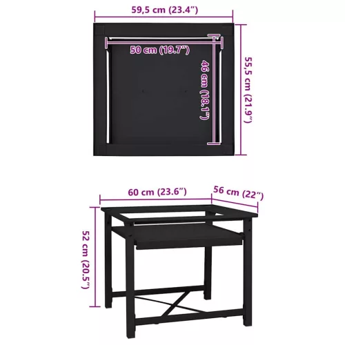  Mosógép Talp Fekete 64 x 55 x 32.5 cm Acél