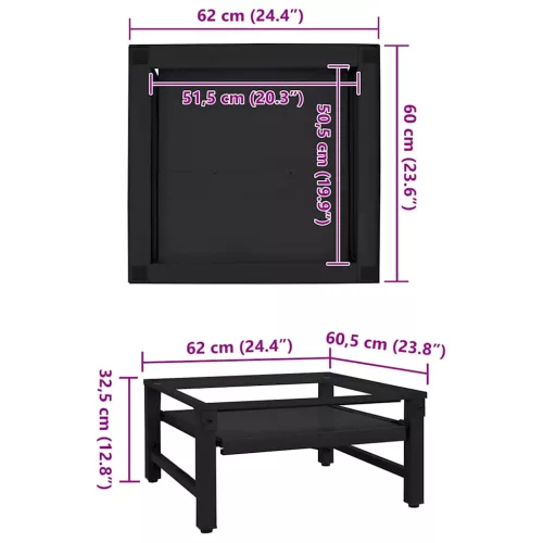  Mosógép Talp Fekete 64 x 55 x 32.5 cm Acél