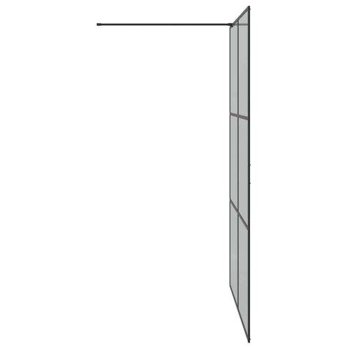  Walk-in zuhanyfal Fekete 140 x 195 cm edzett üveg
