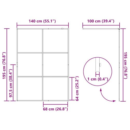  Walk-in zuhanyfal Arany 140 x 195 cm edzett üveg