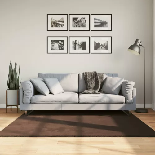  Területszőnyegek Négyzet HUARTE Barna 160 x 160 cm Poliészter