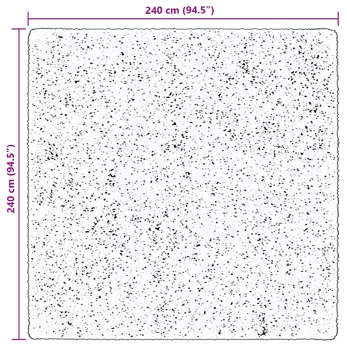  Területszőnyegek Négyzet HUARTE Barna 240 x 240 cm